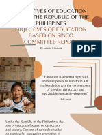 Philippines Education Objectives History