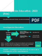 Investigación Educativa (Rúa) - 1° Clase 2023 PDF