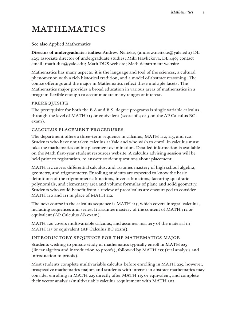 Math major requirements pdf mathematics geometry