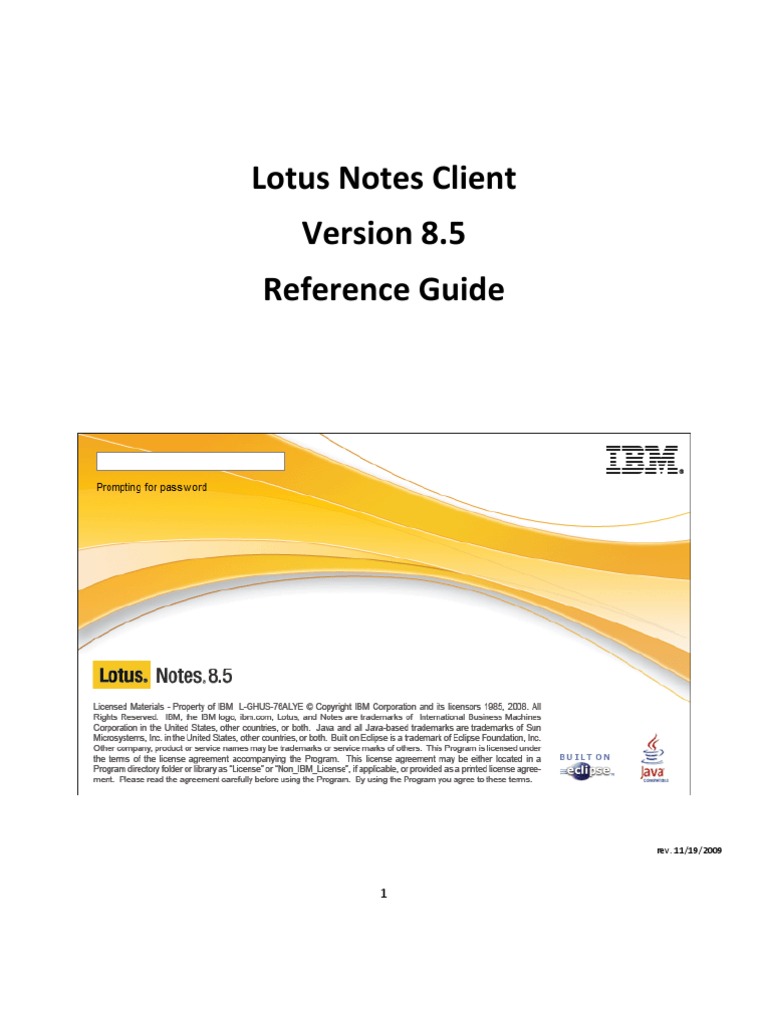 Lotus Notes 8.5 Client Guide | PDF | Art | Technology & Engineering