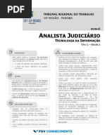 FGV 2022 TRT 13 Regiao PB Analista Judiciario Tecnologia Da Informacao Prova