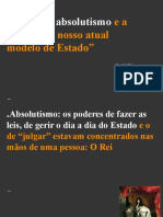 O fim do absolutismo e a criação do nosso atual modelo de Estado