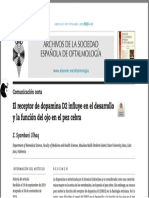 Receptor de Dopamina D2 Influye en El Desarrollo y La Función Del Ojo en El Pez Cebra.