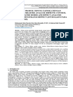 Analisis Cacat Produk Tepung Tapioka Dengan Metode DMAIC dan FMEA untuk Mengurangi Kecacatan