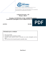 AP1 Prova e Gabarito 2011 2 PDF
