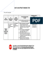 School Lesson Plan Evaluation Tool