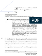 Gestalt Therapy: Student Perceptions of Fritz Perls in Three Approaches To Psychotherapy