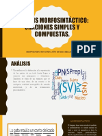 Análisis morfosintáctico oraciones simples y compuestas