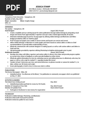 jessica stamp resume