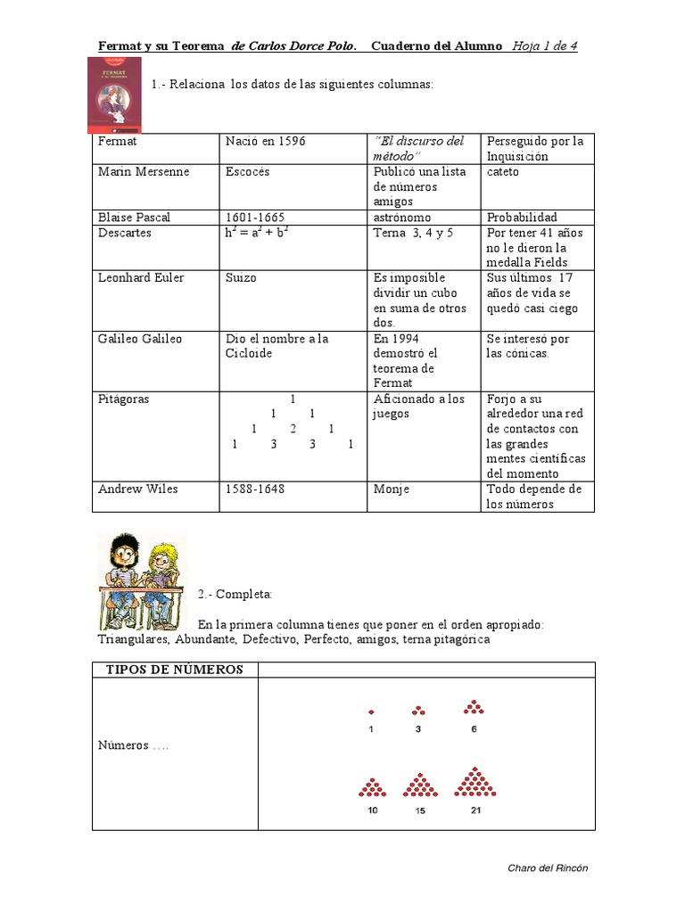 Fermat y Su Teorema Alumnos PDF PDF Matemáticas Teoría de los
