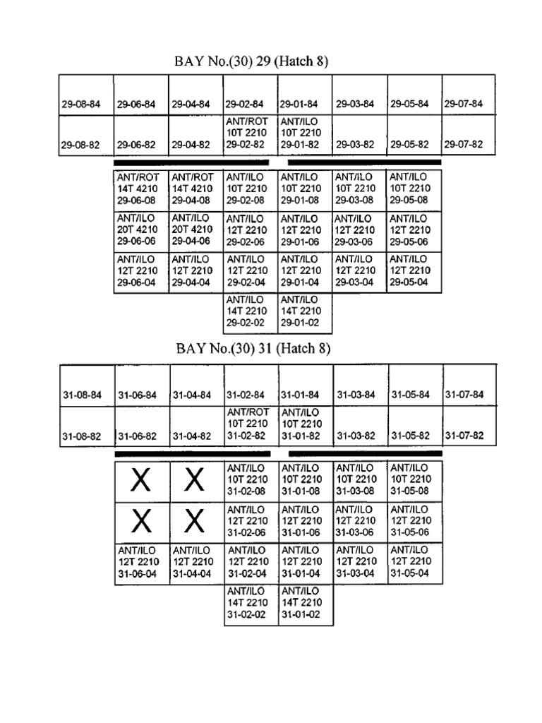 Sample Bay Plan | PDF