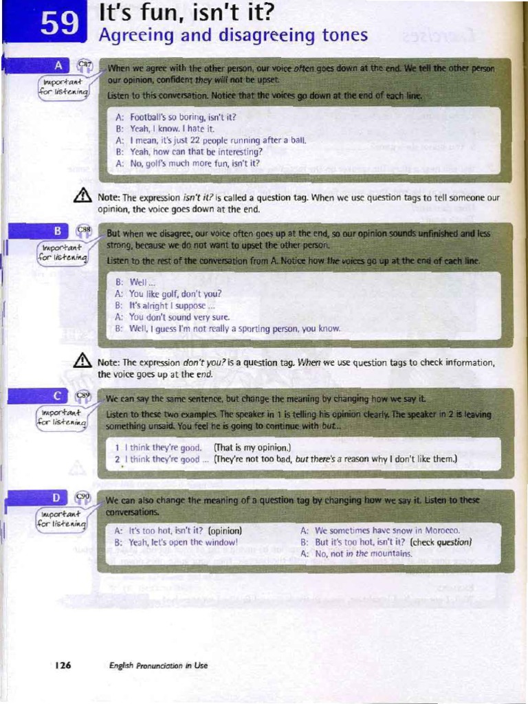 4 5 pron intonation in question tags worksheet hancock english