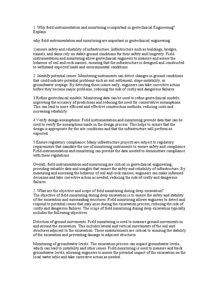 Some Question and Answer of Advanced Geotechnical Engineering PDF