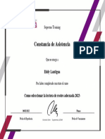 Certification Como Seleccionar La Lectora de Rostro Adecuada 2023 Eddylantigua1 PDF