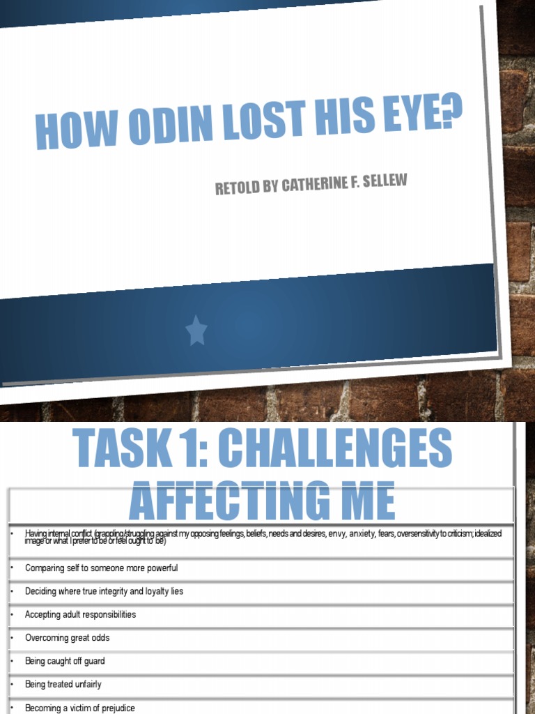 How Odin Lost His Eye PDF Reason Experience