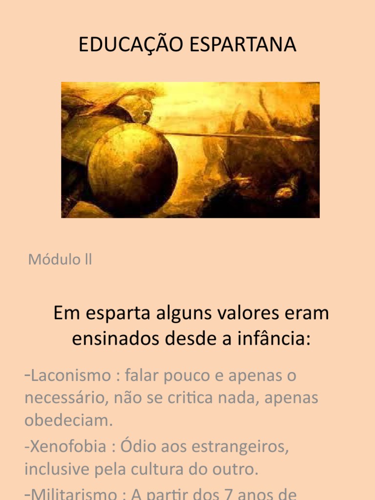 Educação e Valores em Esparta | PDF