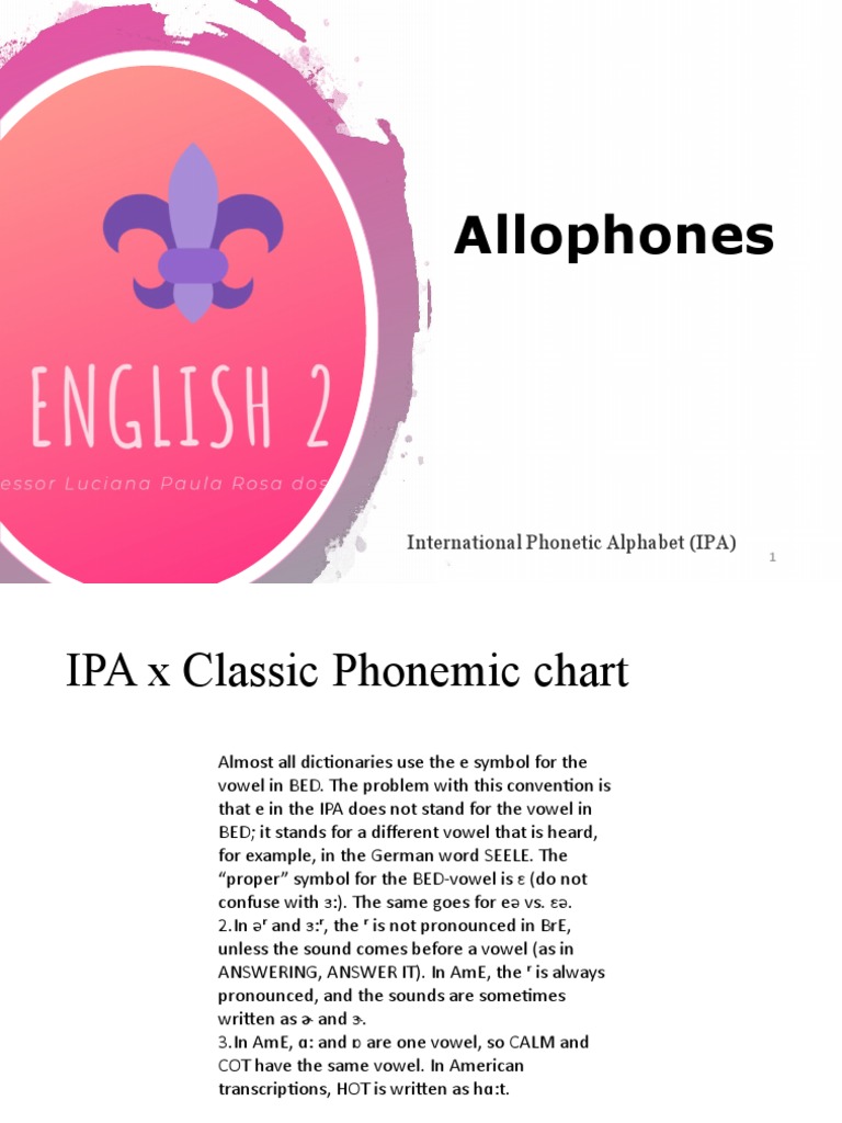 ALLOPHONES PDF