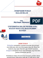 Konsep Kebutuhan Dalam Islam