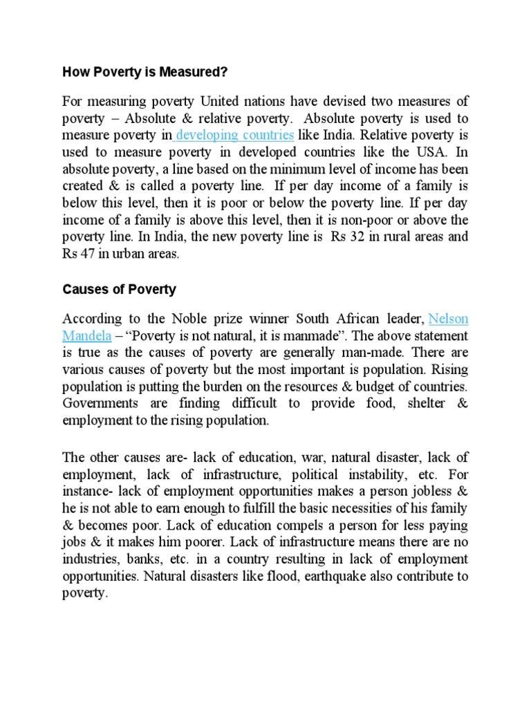 Poverty | PDF | Poverty | Poverty &amp; Homelessness