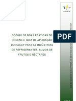 Código de Boas Práticas de Higiene e Guia de Aplicação Do Haccp para As Indústrias de Refrigerantes