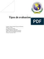 Tipos de Evaluacion Educativa