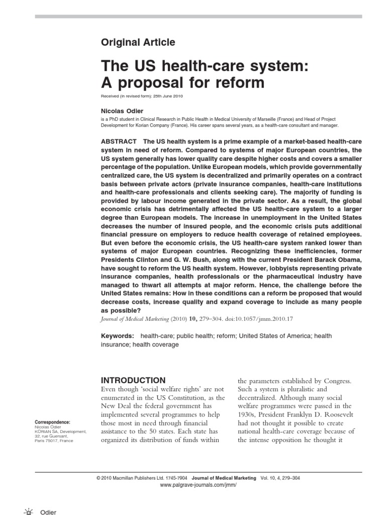 US Health Care System PDF Health Care In The United States