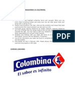 PBL Case 1 - Colombina