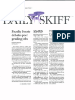 Faculty Senate Debates Peer Grading Jobs