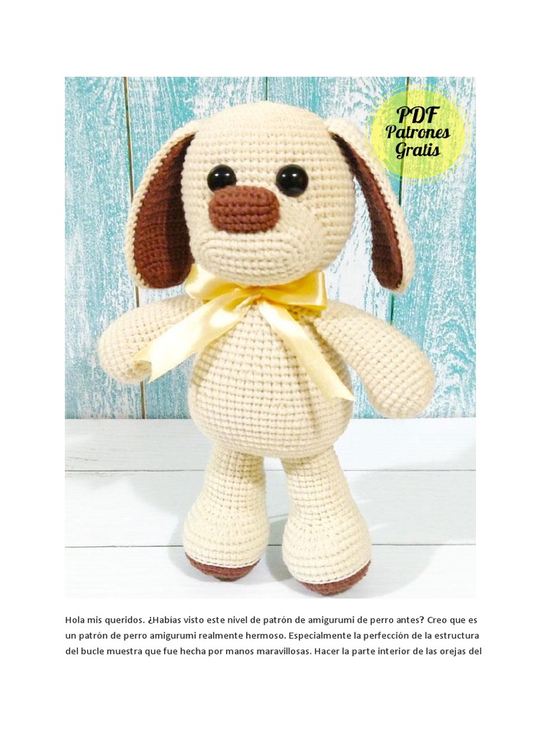 Patrón gratis perro amigurumi en español | PDF | Amigurumi