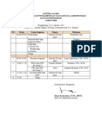 Agenda Acara Pembinaan Dan Pendampingan Tata Kelola Adm