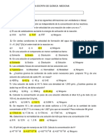 Química medicina prueba escrita