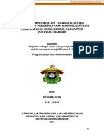 Analisis Implementasi Tugas Pokok Dan Fungsi Badan Pemberdayaan Masyarakat Dan Pemerintahan Desa (BPMPD) Kabupaten Polewali Mandar