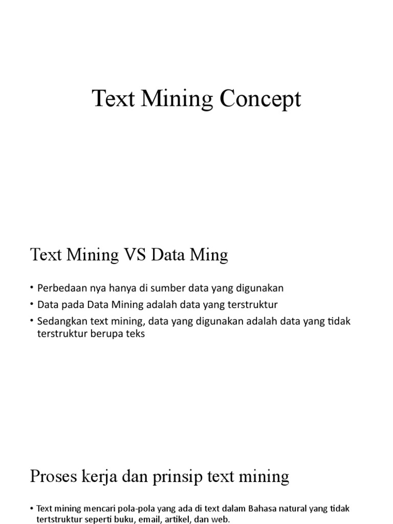 Text Mining Concept | PDF