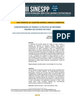 Concentração de Terras e A Política de Reforma PDF