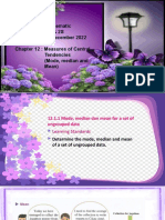 Measures of Central Tendencies for Mathematic Class 2B & 2S
