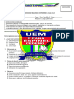 EVALUACIÓN DEL SEGUNDO QUIMESTRE 2021 - 2022 10mo. B