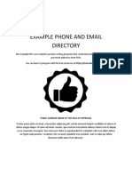 Example Phone Email Directory