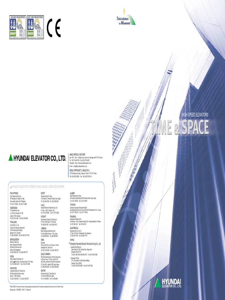High Speed Elevators (TIME & SPACE) (200712) | PDF | Elevator | Door