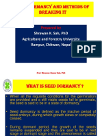 Seed Dormancy and Methods of Breaking It