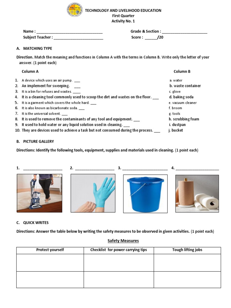 An Introduction to Cleaning Tools, Safety Procedures, and Household