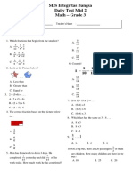 Math GRADE 3 Daily Test Mid 2 New