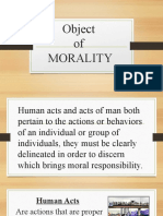 Object of MORALITY - Understanding Human and Acts of Man