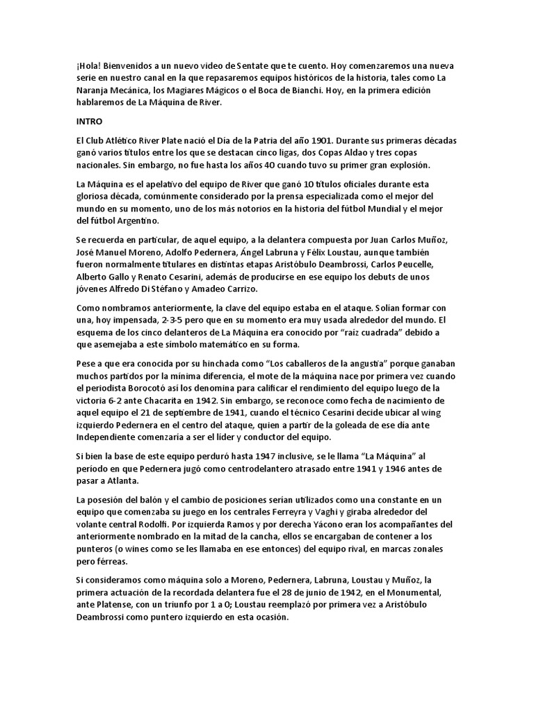 La Máquina: Historia de River Plate | PDF | Deportes | Asociación de ...