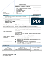 Application Resume Template