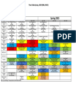 Timetable Spring 2023 Morning School