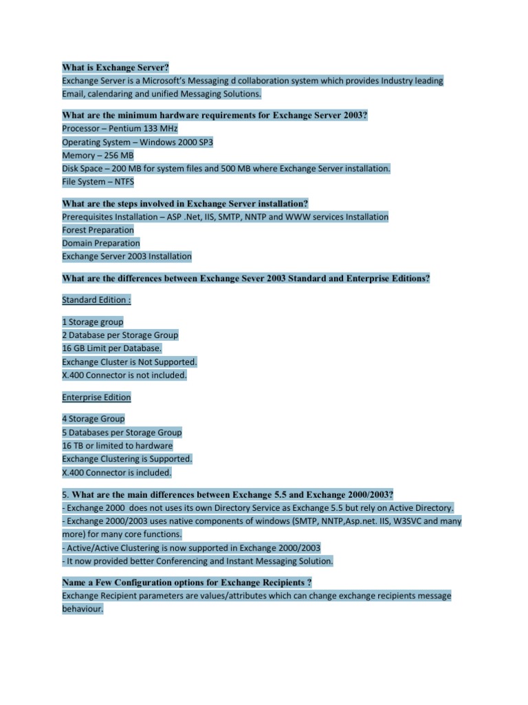 Understanding Microsoft Exchange Server | PDF | Active Directory ...
