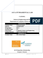 Java Fundamental Lab: G D Goenka University