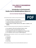 Introduction To Environmental Studies and Its Multidisciplinary Nature of