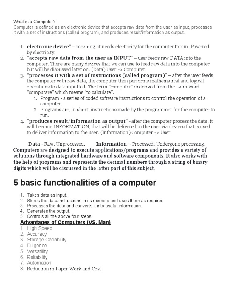 How Computers Work Pdf