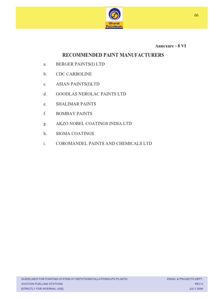 3 List of Paint Manufacturers PDF